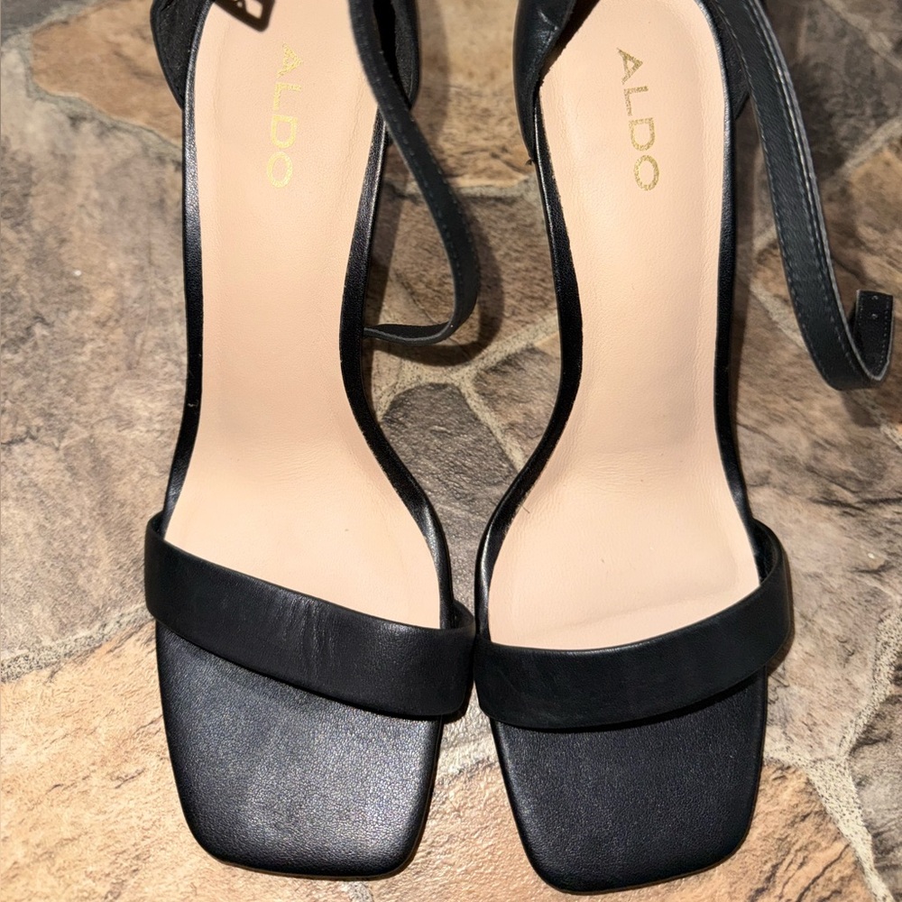 ALDO Black Strappy Heels